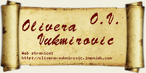 Olivera Vukmirović vizit kartica